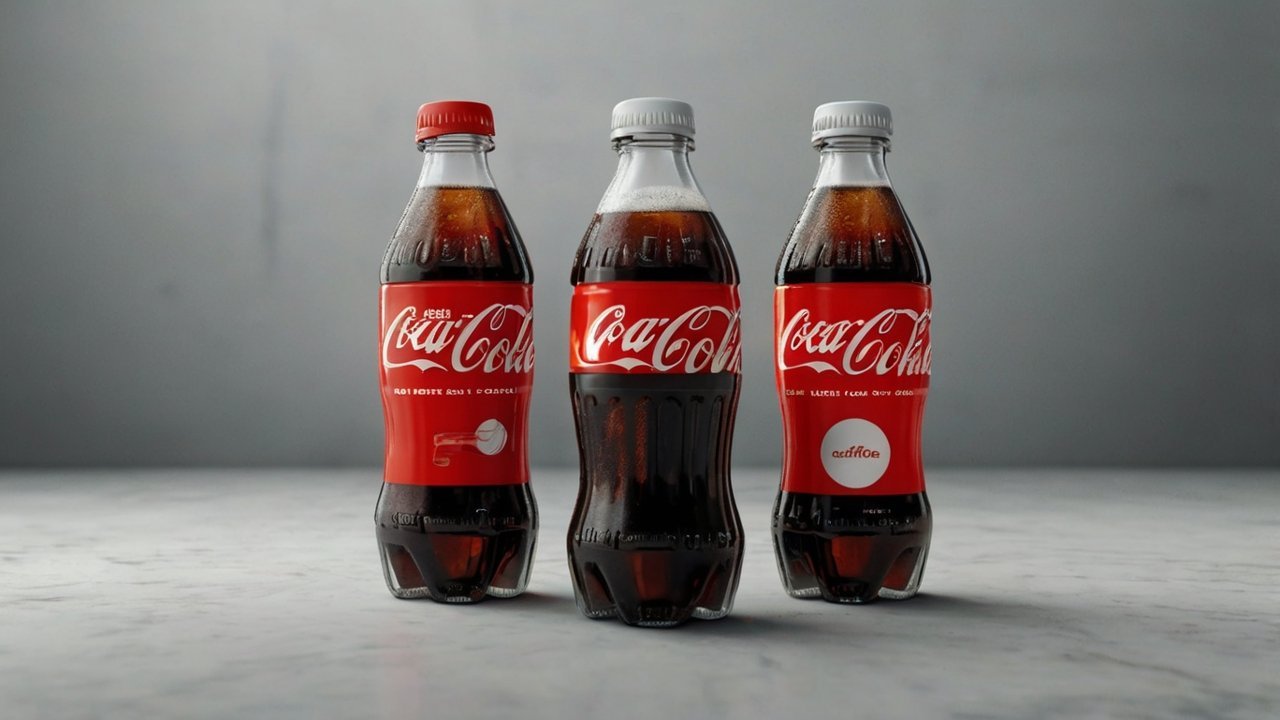 Person comparing taste between Classic Coke and Caffeine Free Coke in a blind test