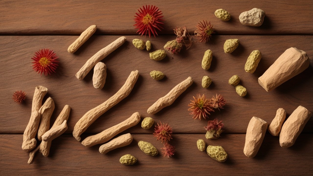 selection of thyroid health supplements on a clean white surface