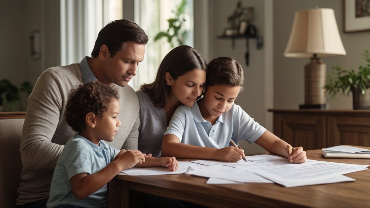 Caregiver organizing medication for an elderly patient at home