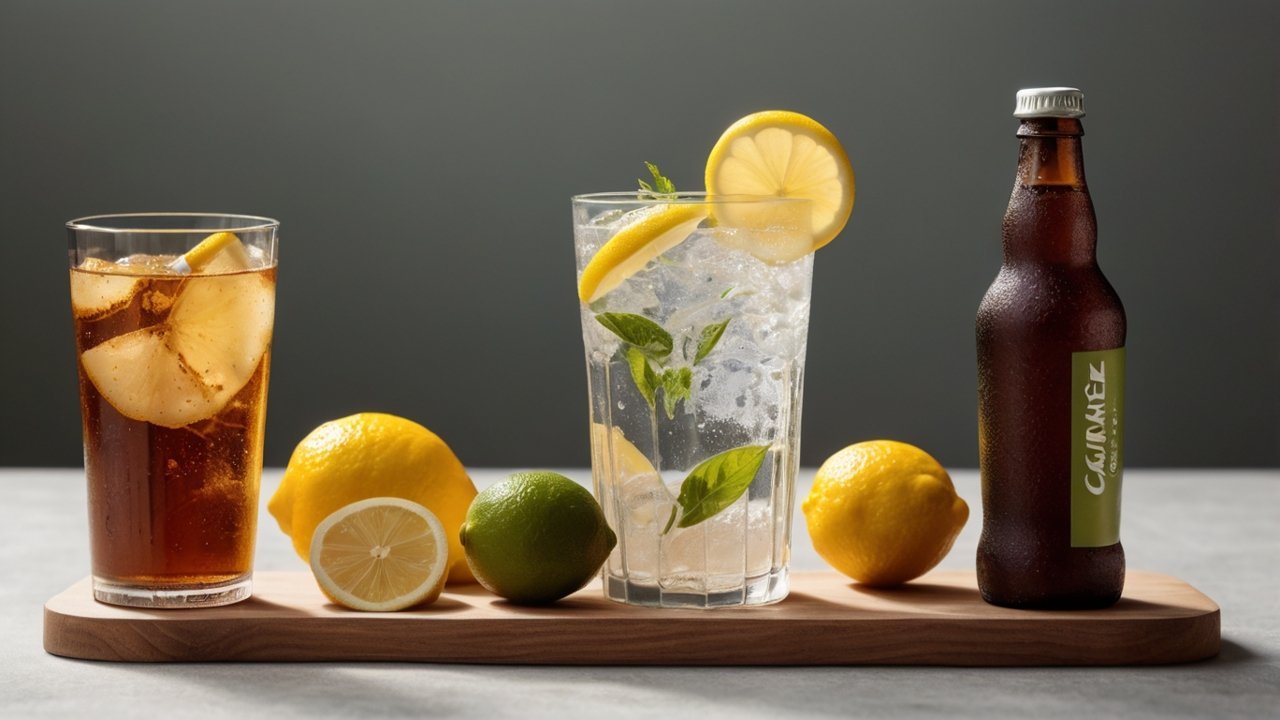 Diet Coke vs Zero balanced choice alongside healthier drink alternatives