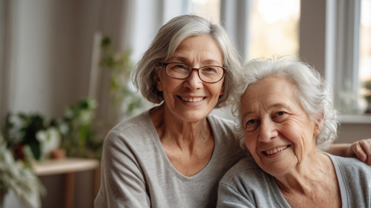 Healthcare professional visiting a patient in a residential setting