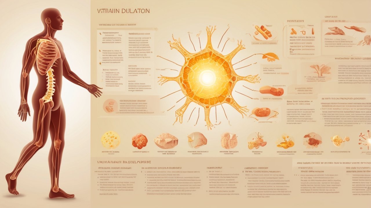 Illustration showing how vitamin D supports bone health