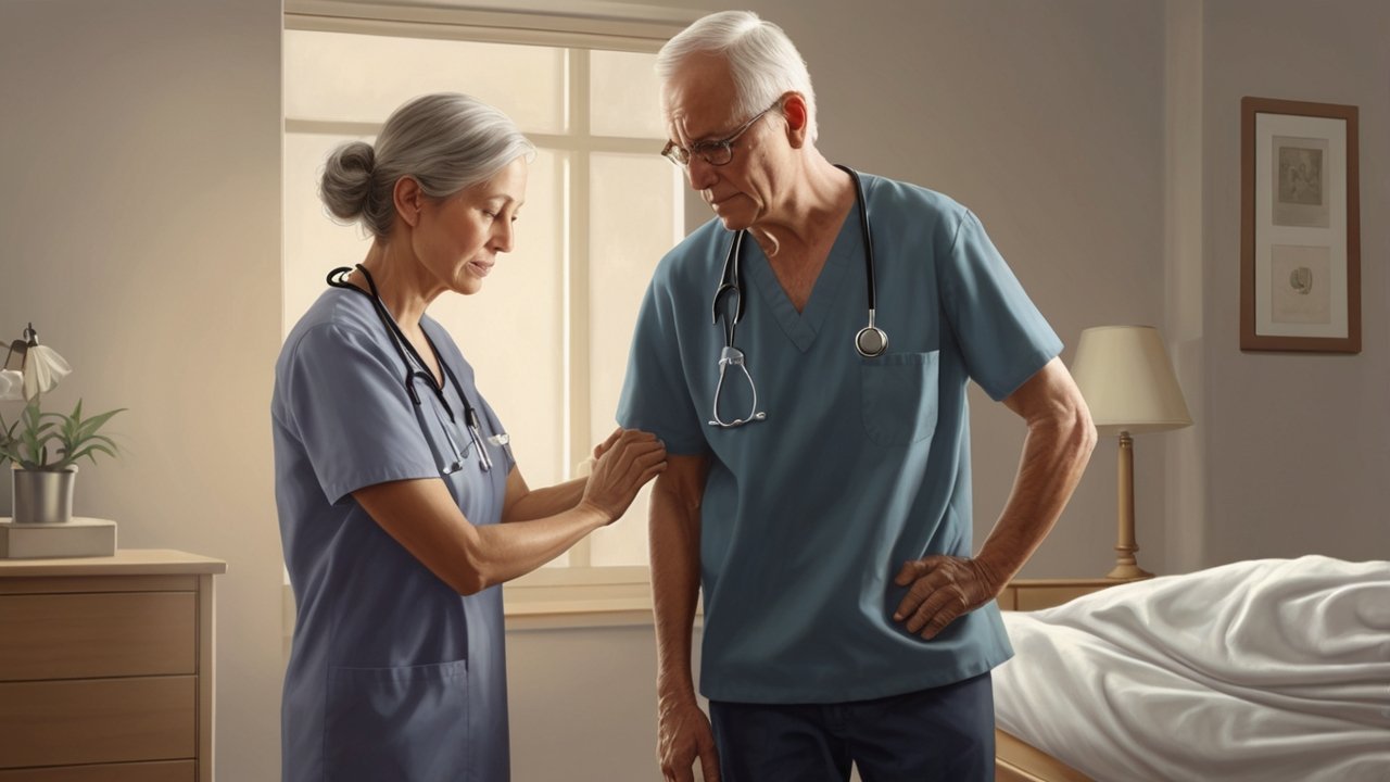 home health monitoring tools including blood pressure monitor and pill organizer