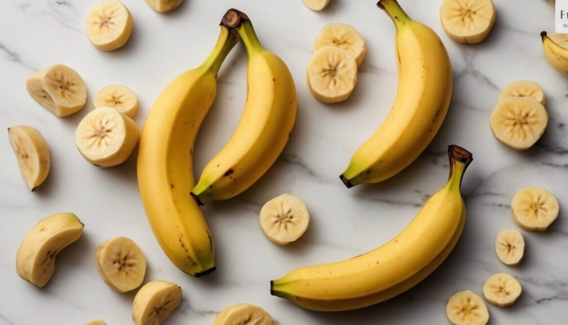 Blog cover image showing ripe bananas and nutrition icons highlighting key banana nutrition facts