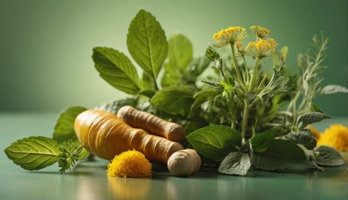best herbs for liver detox natural ingredients on wooden table