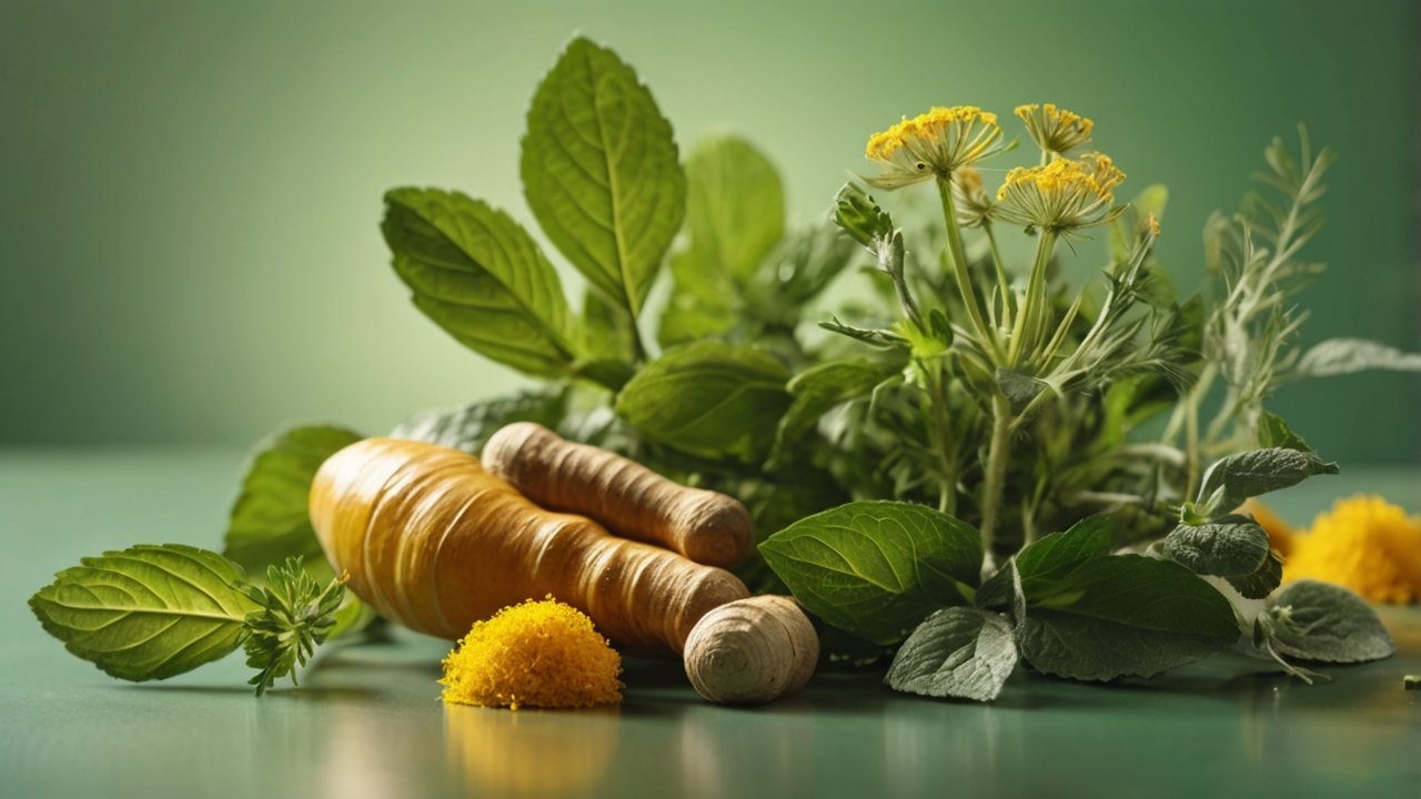 best herbs for liver detox natural ingredients on wooden table