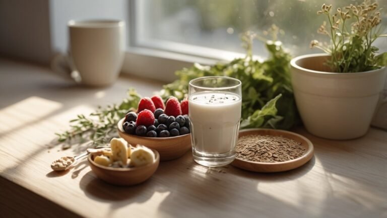 How to improve gut health naturally with yogurt, berries, oats, banana, and leafy greens